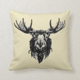 Moose head cushion