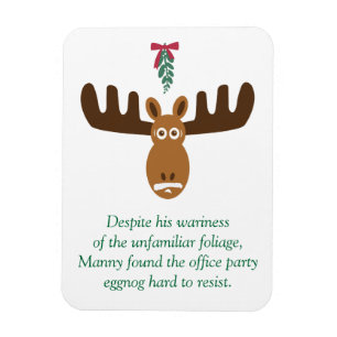 Moose Head_Eggnog & Mistletoe_Hard to Resist Magnet