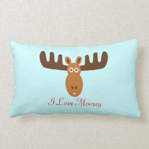 Moose Head_I Love Moosey Lumbar Cushion