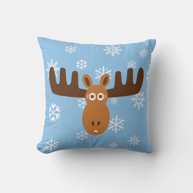 Moose Head_Icicle Antlers Cushion (Front)