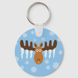 Moose Head_Icicle Antlers Key Ring