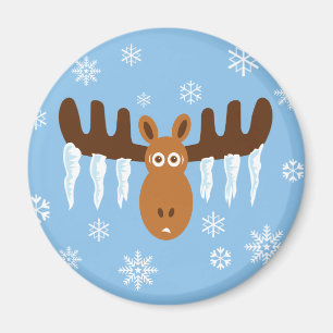 Moose Head_Icicle Antlers Magnet