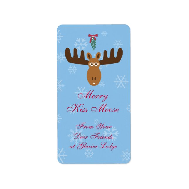 Moose Head_Merry Kiss Moose_Deer Friends Label (Front)