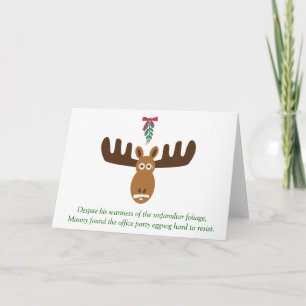 Moose Head_Mooseltoe & Eggnog Holiday Card