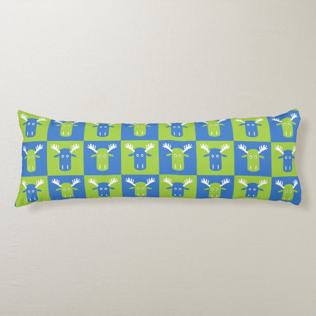Moose Head Pop Art body pillow (Front)