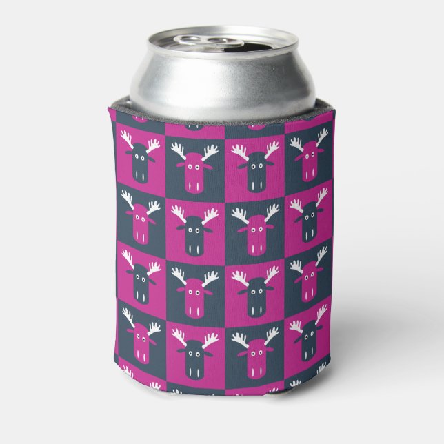 Moose Head Pop Art can & bottle coolers (Can Back)