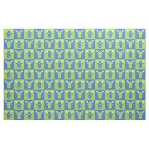 Moose Head Pop Art custom fabric