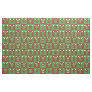 Moose Head Pop Art custom fabric