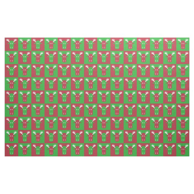 Moose Head Pop Art custom fabric (Fat Quarter)