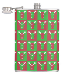Moose Head Pop Art flasks