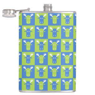 Moose Head Pop Art flasks