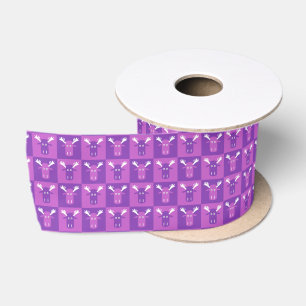 Moose Head Pop Art ribbon Satin Ribbon