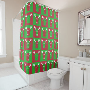 Moose Head Pop Art shower curtain