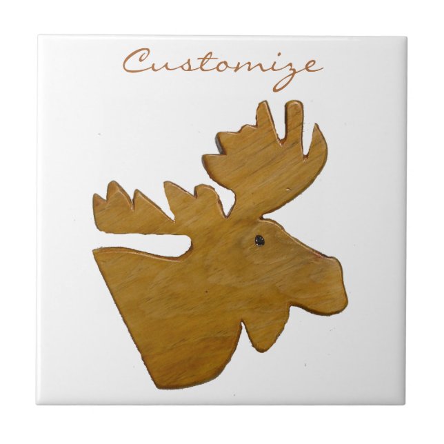 Moose Head Thunder_Cove Ceramic Tile (Front)