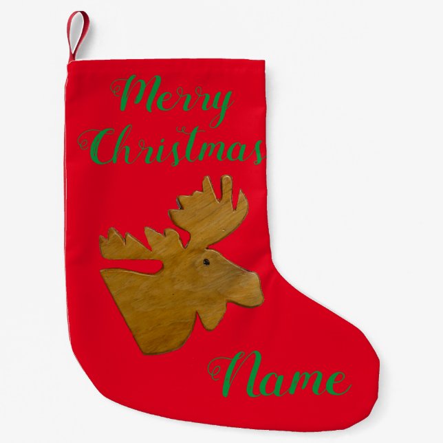 Moose Head Thunder_Cove Small Christmas Stocking (Front)