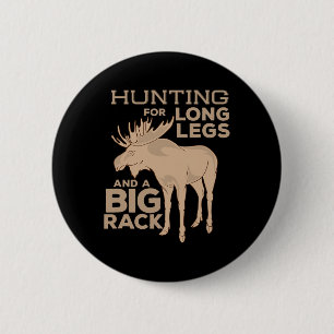 Moose Hunting Big Rack Bull Hunter Hunt Season T S 6 Cm Round Badge