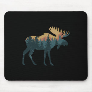 Moose Hunting Hiking Outdoor Camping Forest Men Wo Mouse Pad