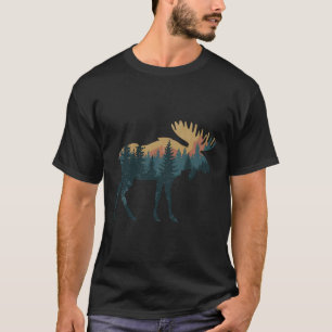 Moose Hunting Hiking Outdoor Camping Forest Men Wo T-Shirt