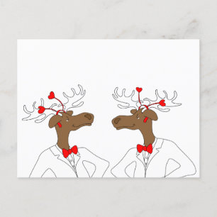 Moose in Love Postcard
