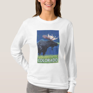 Moose in MoonlightColorado T-Shirt