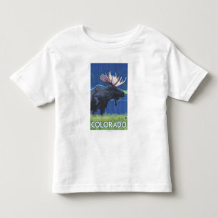 Moose in MoonlightColorado Toddler T-Shirt