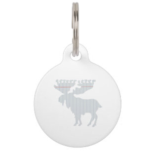 Moose in notebook page - Choose background color Pet Tag