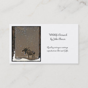 Moose in Snow Business Card