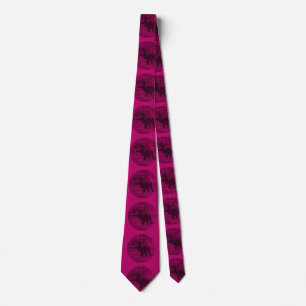 Moose in Snow Emblem Tie