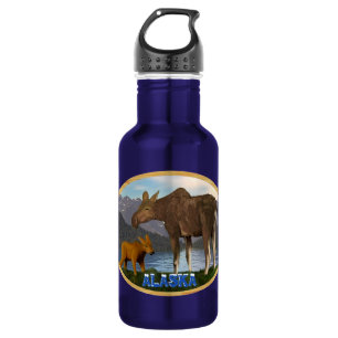 Moose in the Meadow 532 Ml Water Bottle
