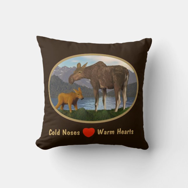 Moose in the Meadow Cushion (Front)