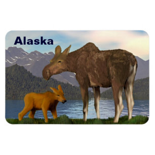 Moose in the Meadow Magnet