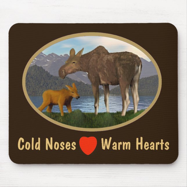 Moose in the Meadow Mouse Pad (Front)