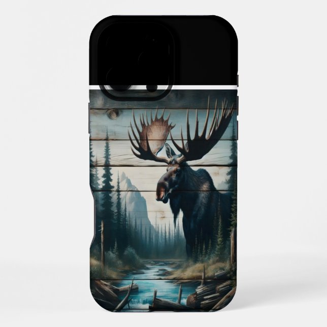 Moose In The Mountains iPhone Case (Back)