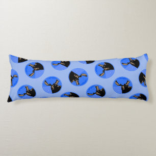 Moose in Winter  - Original Wildlife Art Body Cushion