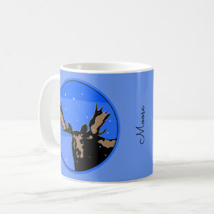 Moose in Winter  - Original Wildlife Art Coffee Mug