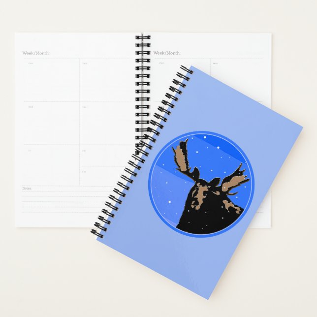 Moose in Winter  - Original Wildlife Art Planner (Display)