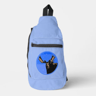 Moose in Winter  - Original Wildlife Art Sling Bag