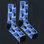 Moose in Winter  - Original Wildlife Art Socks<br><div class="desc">Moose in Winter portrait,  original painting.   We specialise in cute and funny original art. Buy this for yourself or as a great gift for your Moose loving friends. Be creative - click on CUSTOMIZE to add/remove/change text,  resize the picture,  change colours or anything else the customisation tool will allow!</div>