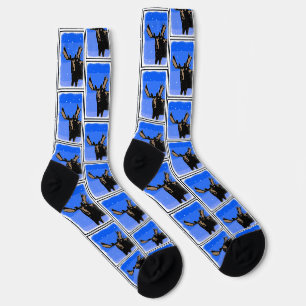 Moose in Winter - Original Wildlife Art Socks