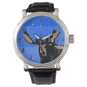 Moose in Winter - Original Wildlife Art Watch