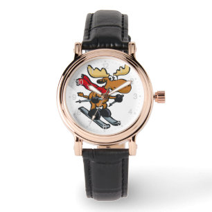 Moose is skating at winter choose back color watch