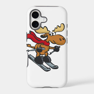 Moose is skating at winter choose back colour