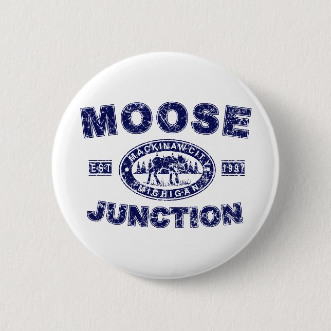 Moose-Junction-Distressed-[ 6 Cm Round Badge (Front)