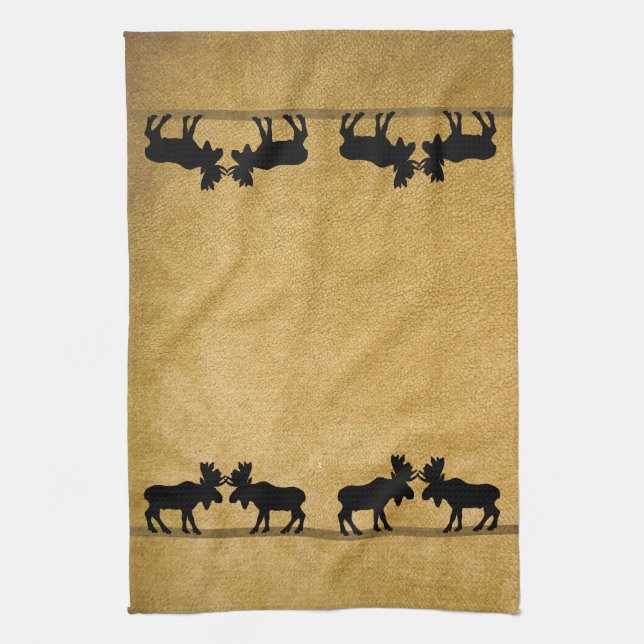 Moose Kitchen Hand Towel (Vertical)