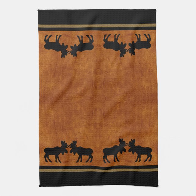 Moose Kitchen Hand Towel (Vertical)