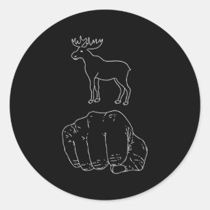 Moose Knuckles Classic Round Sticker