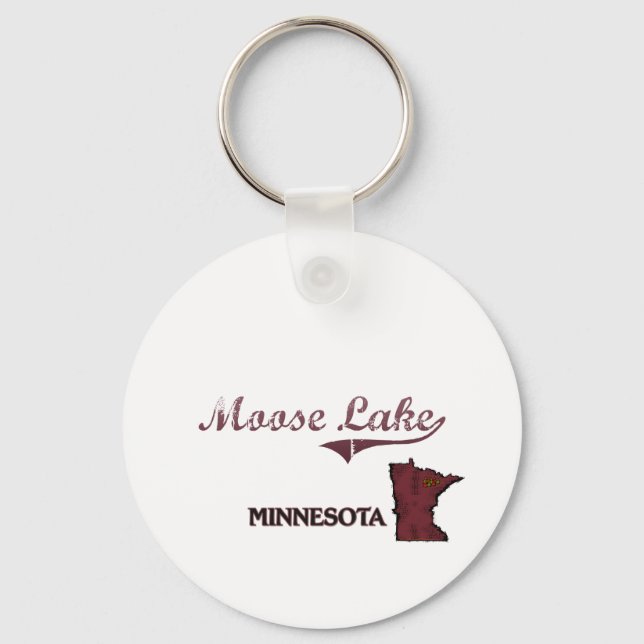 Moose Lake Minnesota City Classic Key Ring (Front)