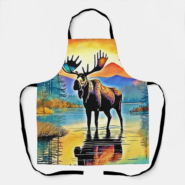 Moose Lake Sunset Majesty Apron (Front)