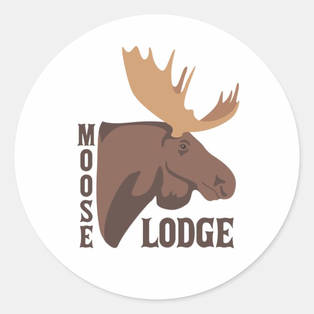Moose Lodge Classic Round Sticker (Front)