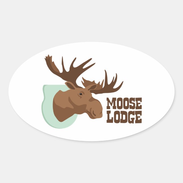Moose Lodge Oval Sticker (Front)